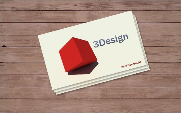 3d business card template