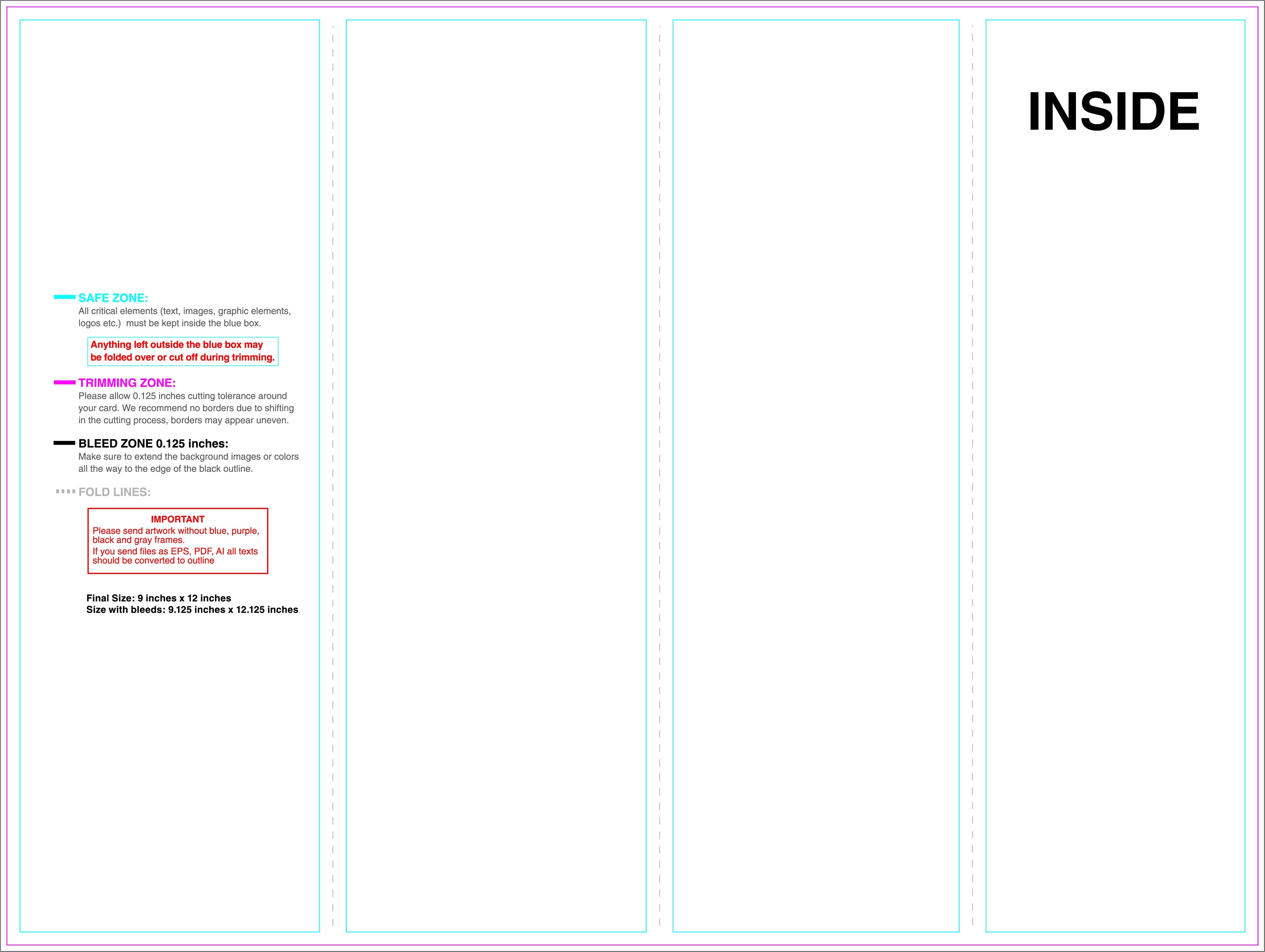 4 Panel Brochure Template Free Download Brochure Outline 4 Panel Brochure Template Full Size