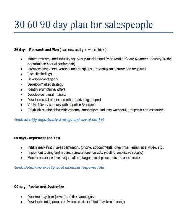 90 day business plan template for interview 16 30 60 90 day 30 60 90 day action plan template free