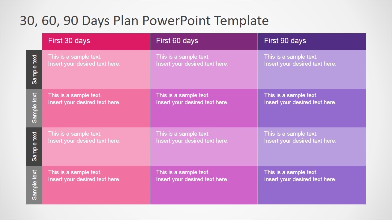 30 60 90 days plan powerpoint template