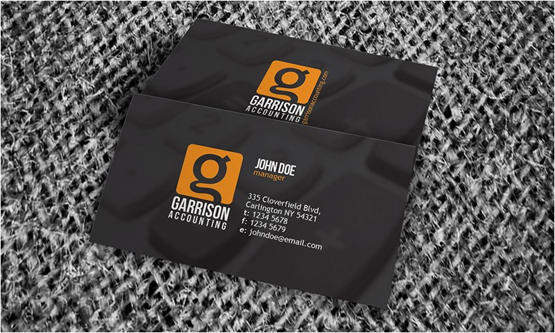 modern accounting business card template