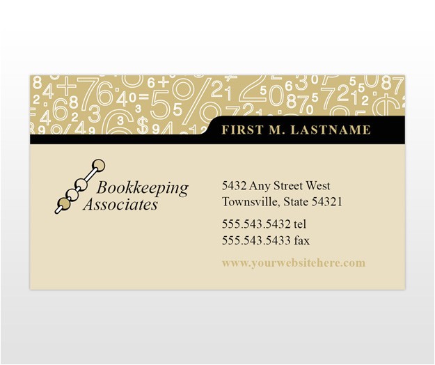bookkeeping accounting services business card template