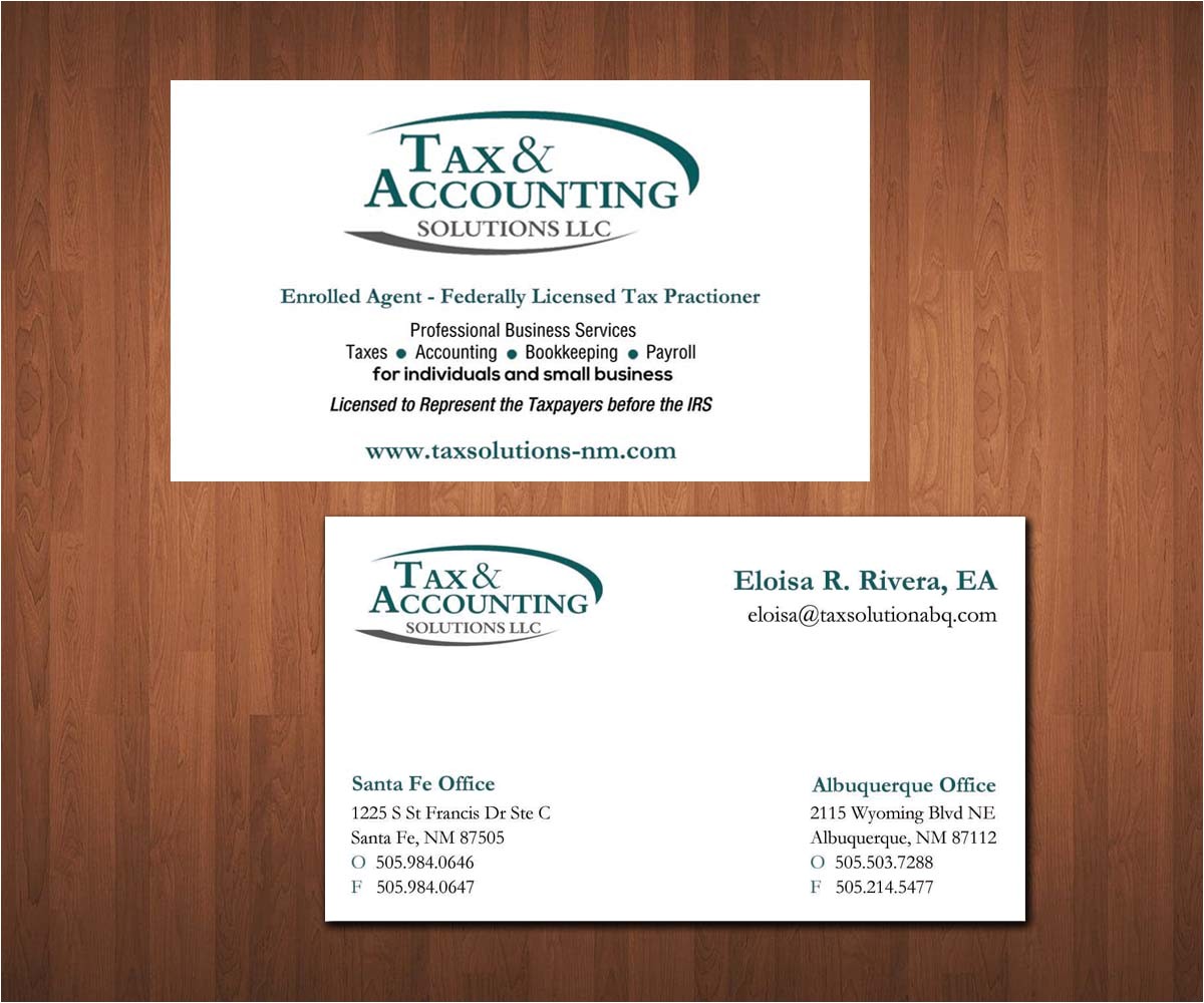accounting business card templates