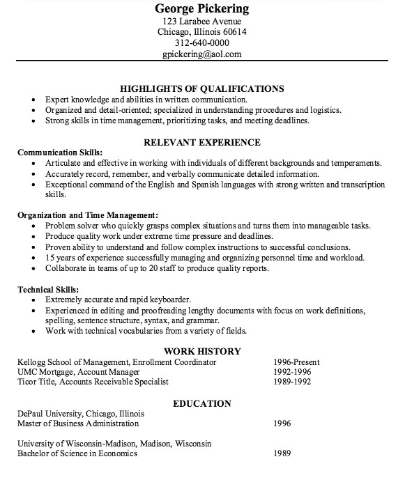 Accounts Receivable Specialist Resume Sample Example Of Accounts Receivable Specialist Resume Http