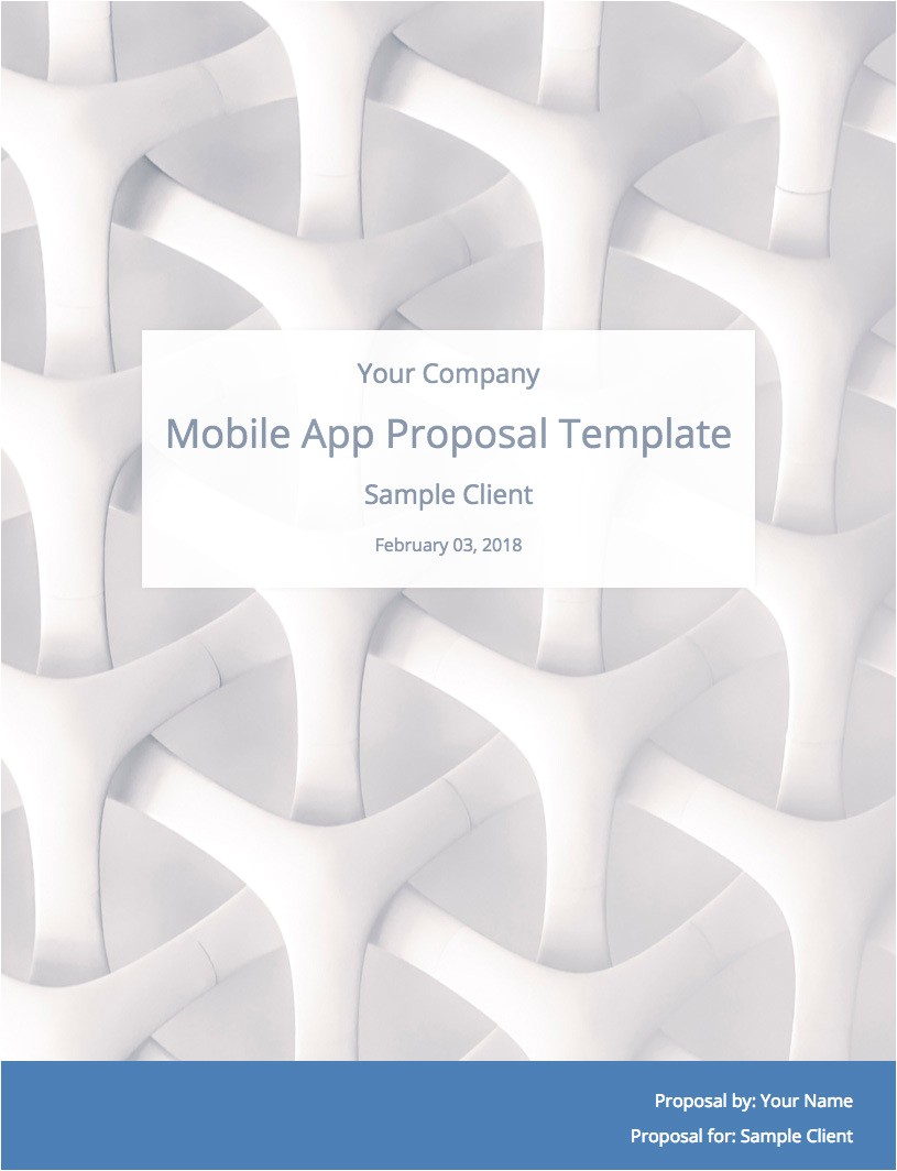 mobile app development proposal template