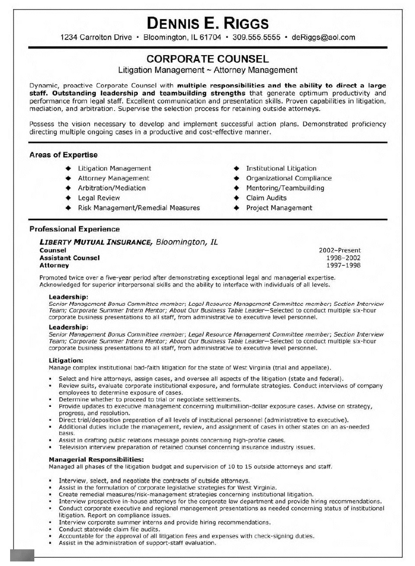 areas of expertise resume