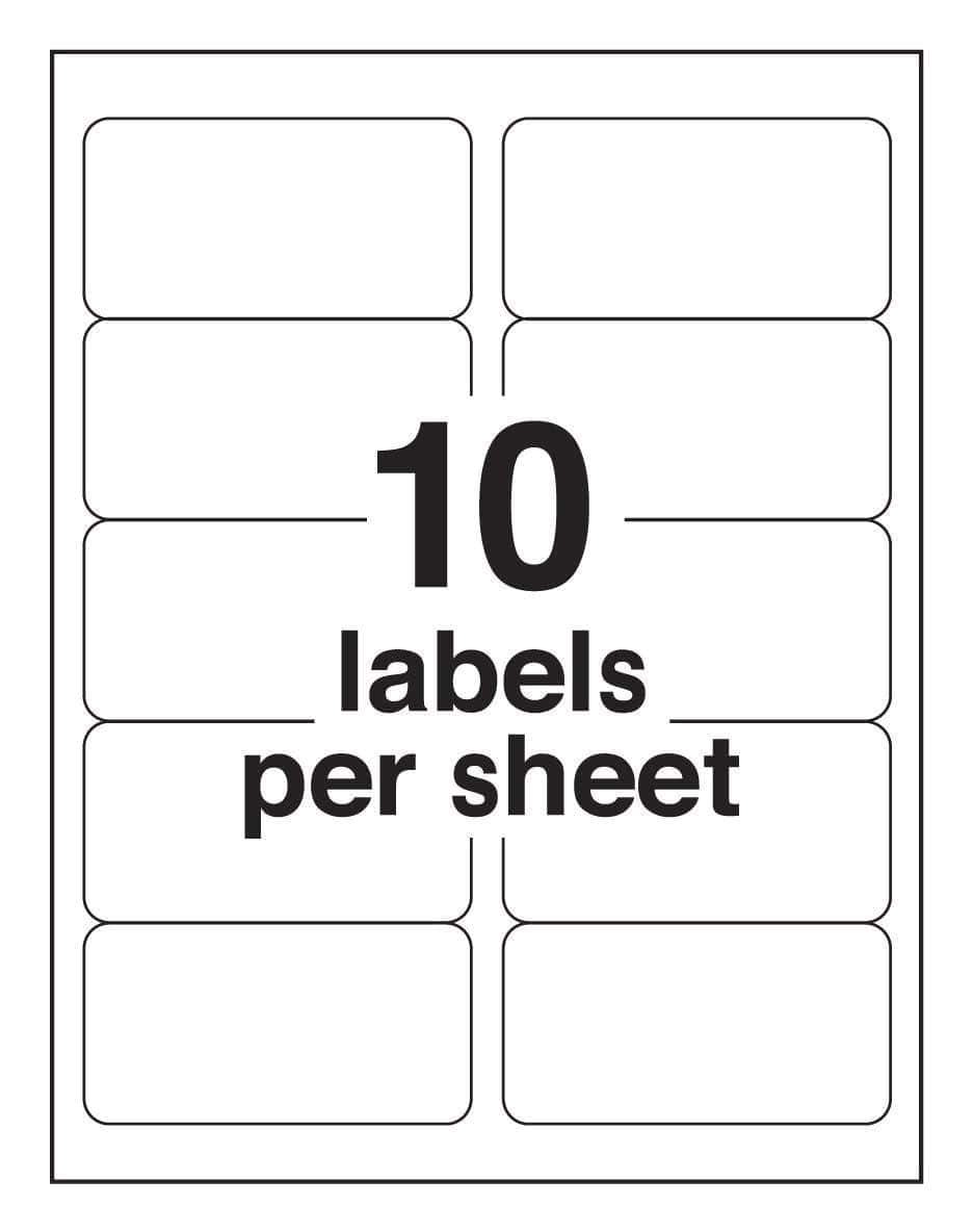 Avery 10 Labels Per Sheet Template Avery 10 Labels Per Sheet Template Ondy Spreadsheet