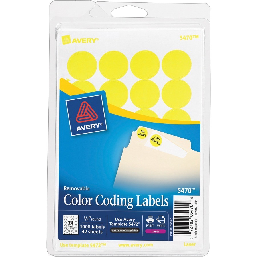 avery round color coding label ave05470