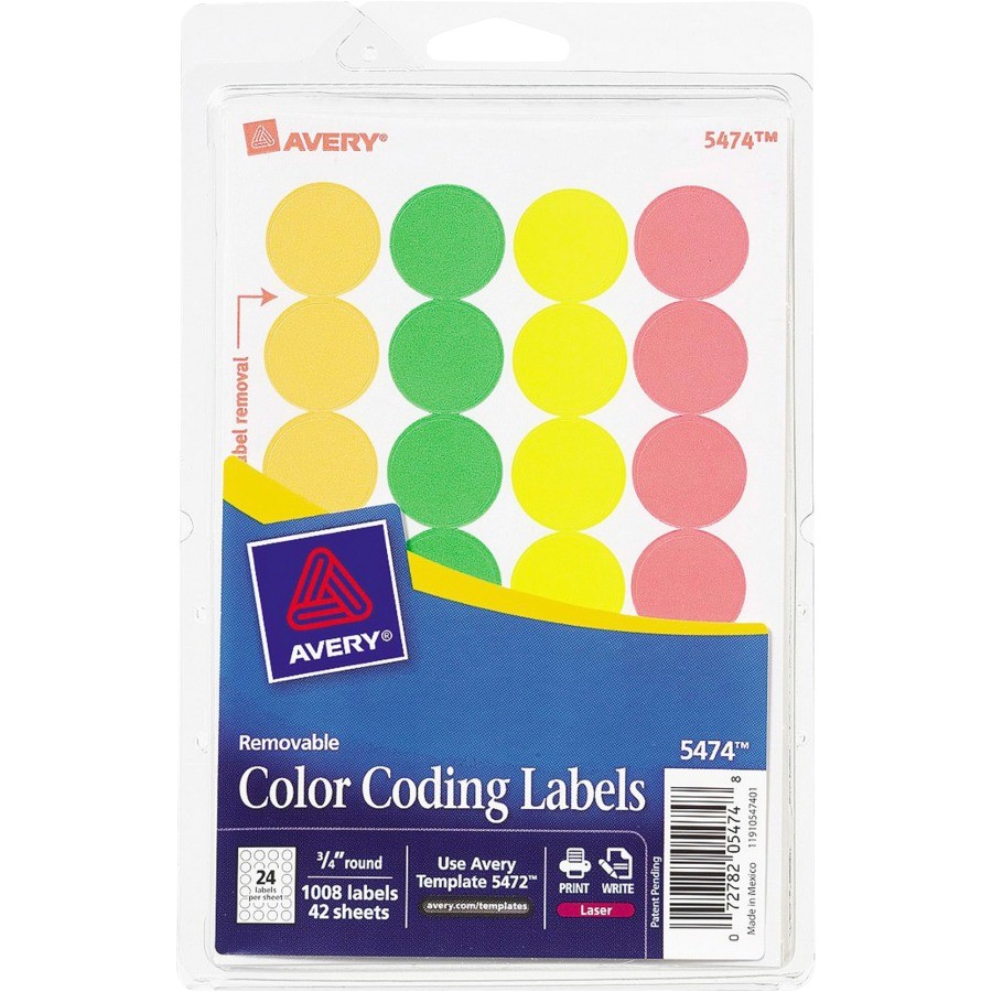 Avery 3 4 Round Labels Template Avery 3 4 Quot Round Color Coding Labels Zerbee