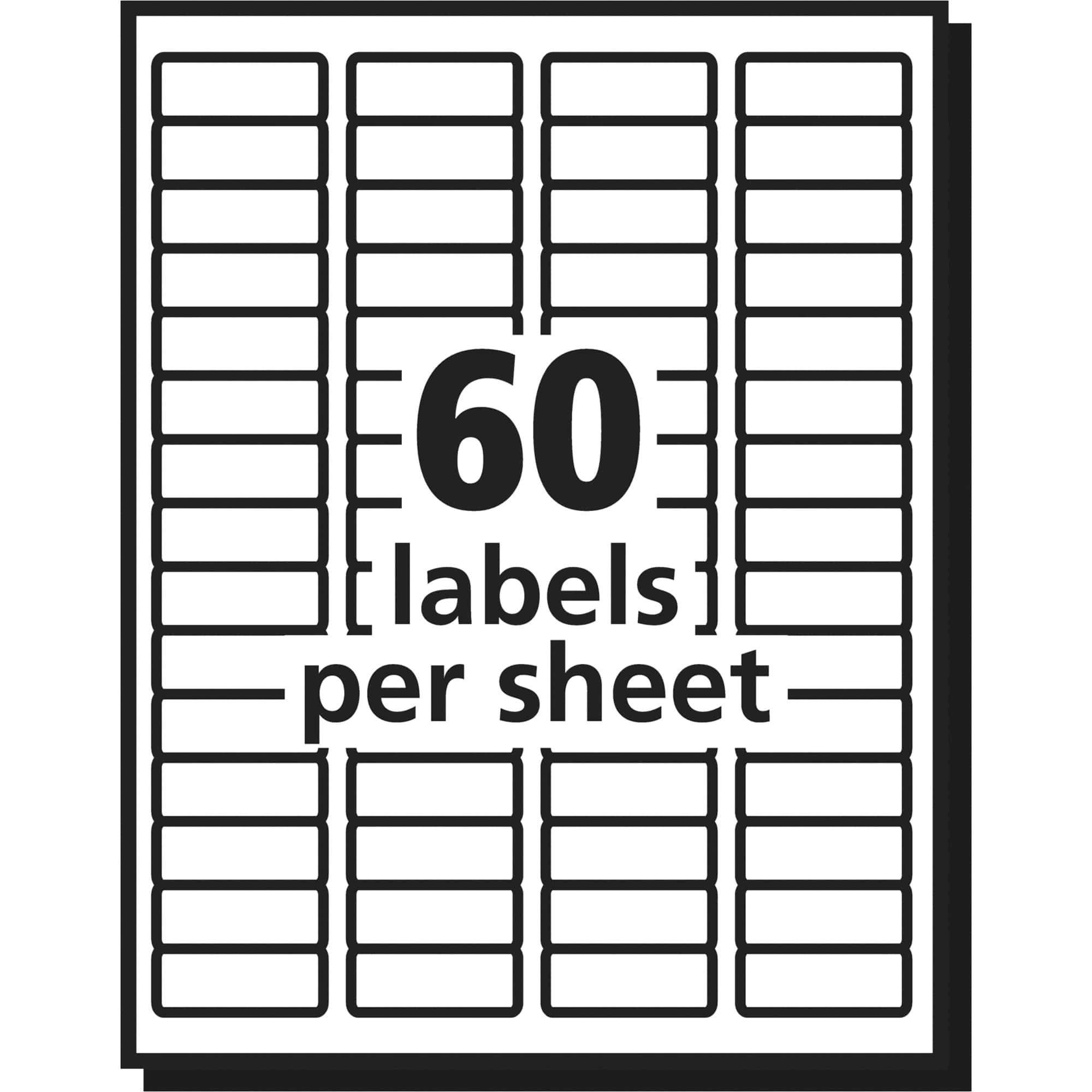 avery 60 labels per sheet template