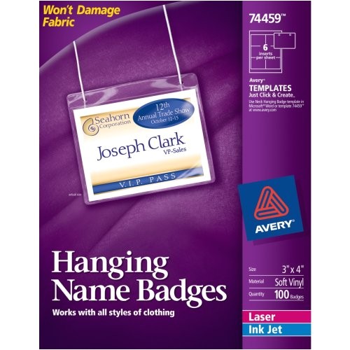 avery white 3 x 4 inch name badge insert refills 300 count 5392 1821