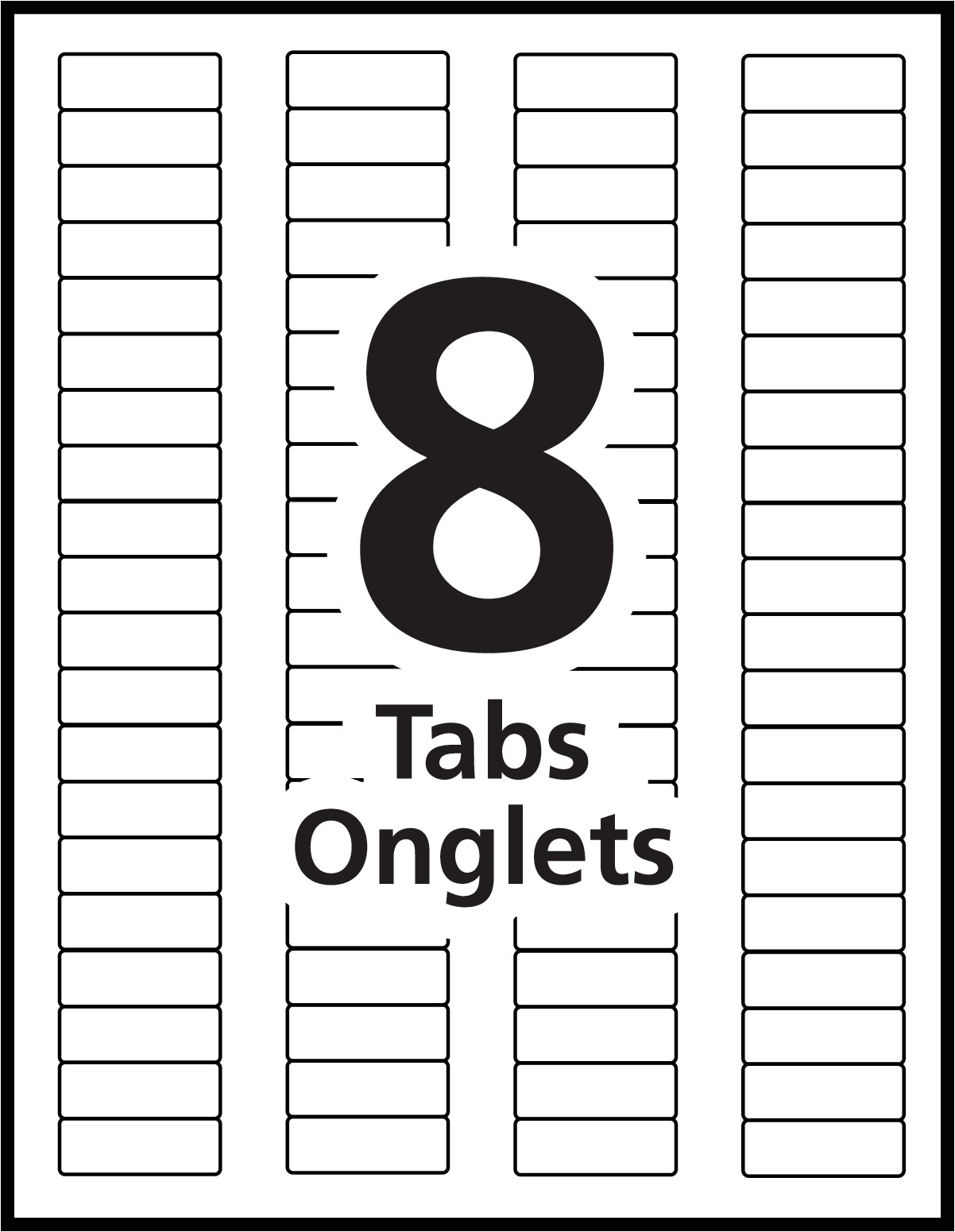 Avery 8 Tab Index Divider Template Index Maker Dividers Templates Avery