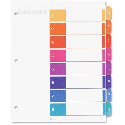 Avery 8 Tab Index Template Download 8 Tab Cut Avery Template Templates Resume Examples