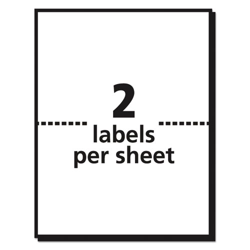 shipping labels wultrahold and trueblock inkjet 5 12 x 8 12 white 50pack ave8126