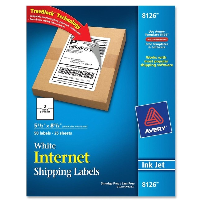 Avery 8126 Shipping Labels Template Printer