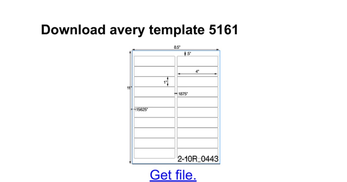 avery label 5161 template