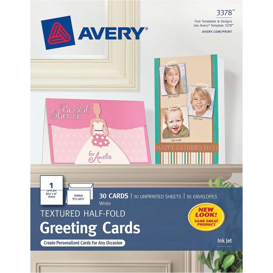 avery greeting card ave3378