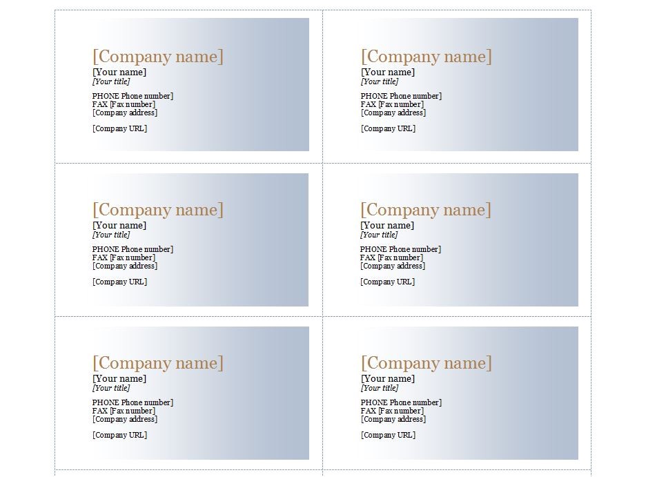 Avery Business Card Template 8373 Compatible with Avery Template 8373