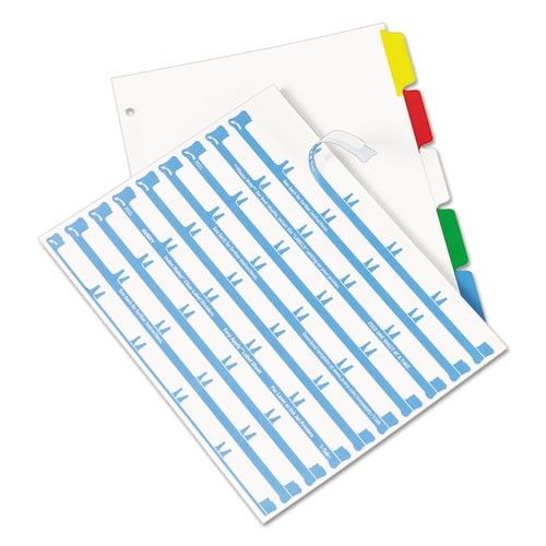 index maker print and apply clear label dividers wcolor tabs 5 tab letter ave11406