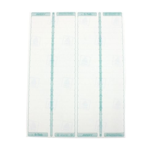 Avery Clear Label Dividers 5-tab Template Avery 5 Tab 11 Quot X8 5 Quot Clear Label 3 Hole Punched Dividers