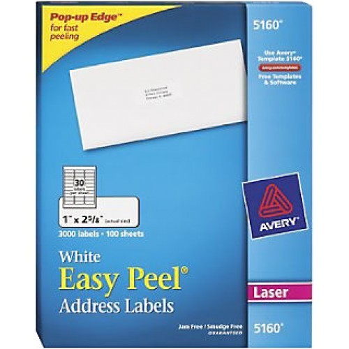 easy peel labels avery template 5160