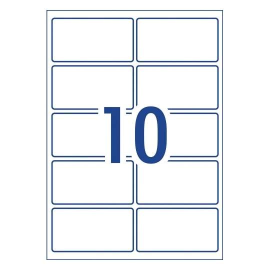 avery labels 10 per sheet template