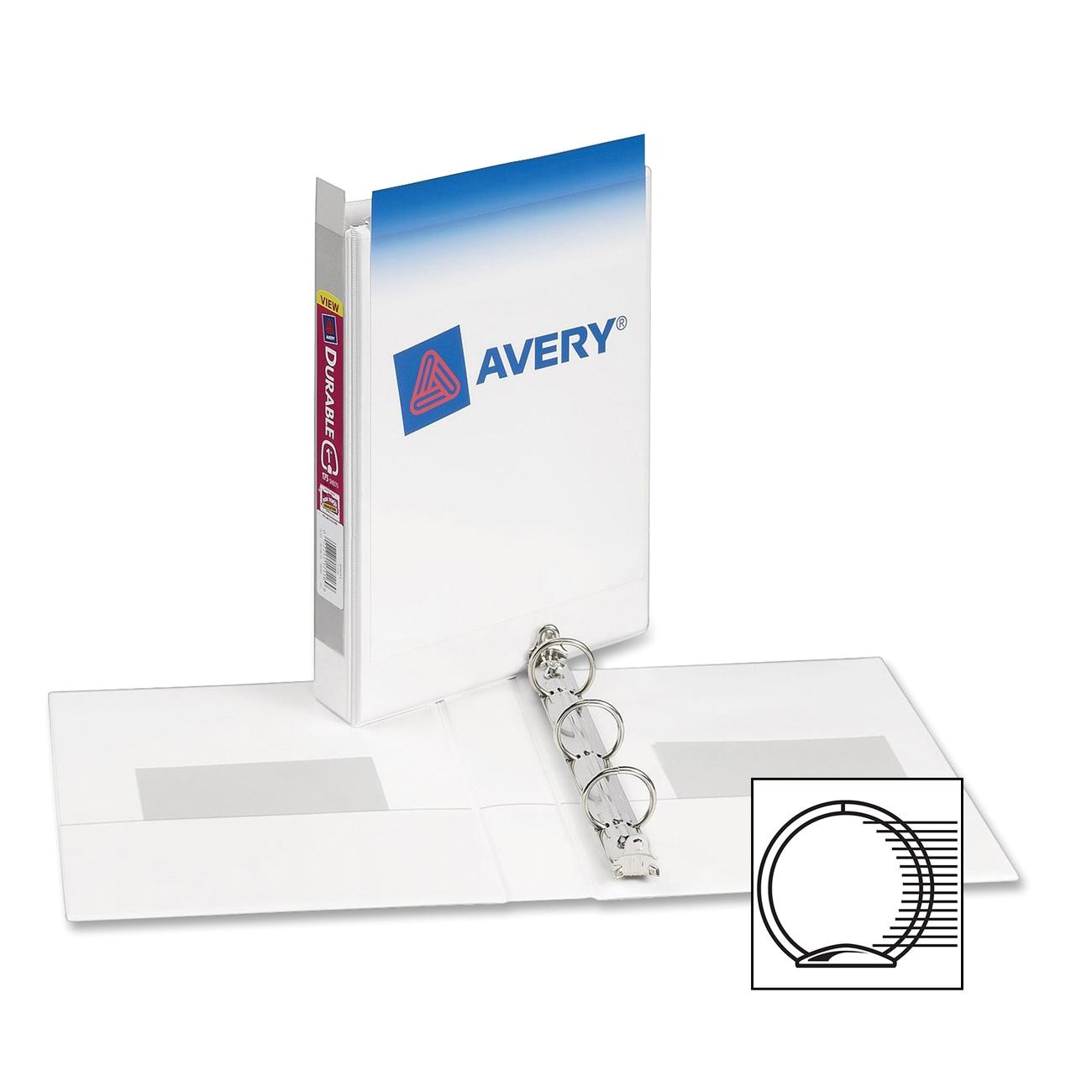 avery ave17116 mini durable view ring binder