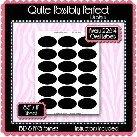 avery 22814 oval labels template instant