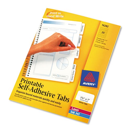 Avery Printable Self Adhesive Tabs 16282 Template Williamson ga us