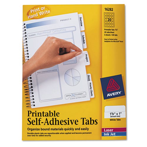 Avery Printable Self Adhesive Tabs