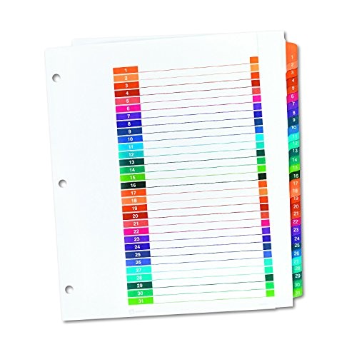 1391290 avery ready index table of contents dividers 31 tab multi color 1 set 11129