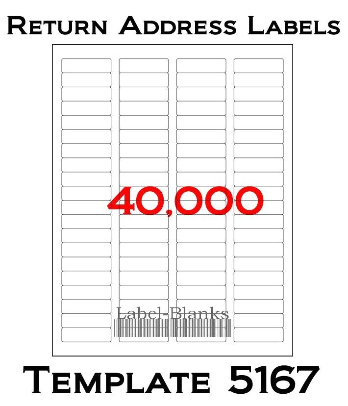 Avery Return Address Label Template 40000 Laser Ink Jet Labels 80up Return Address Template