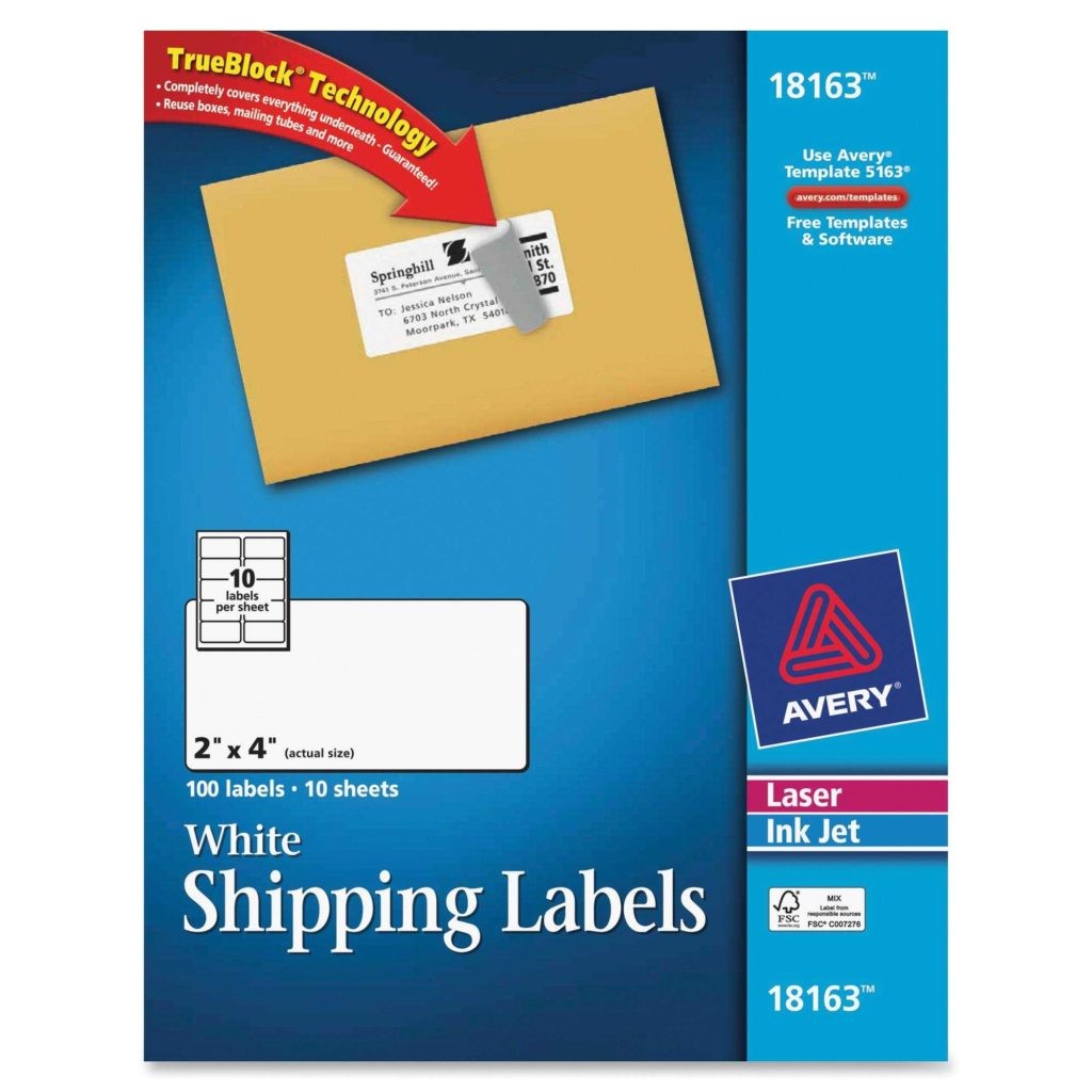 Avery Shipping Label 10 Per Sheet – 2 X 4 Template 2 X 4 Label Template 10 Per Sheet and Avery Laser Inkjet