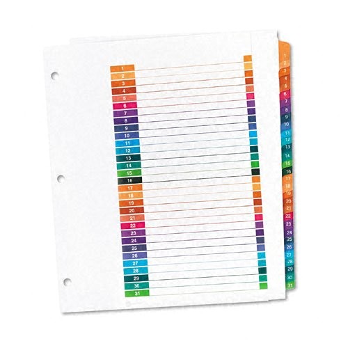 avery ready index table of contents dividers 31tab multicolor 1 set 11129 ap b00006ibvk
