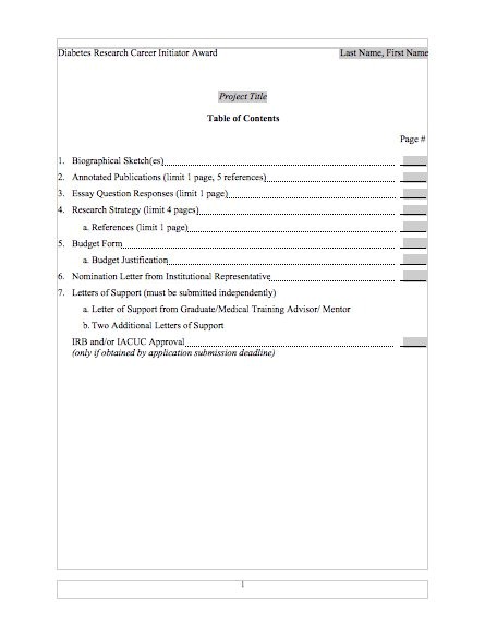 avery 25 tab table of contents template