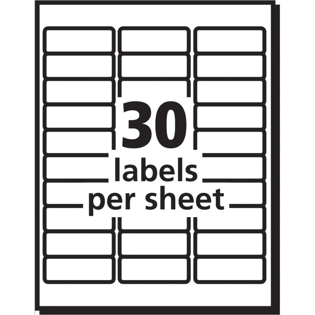 avery easy peel address labels for inkjet printers 1 x 2 62 inch box of 750 labels a basic essential for home and offices