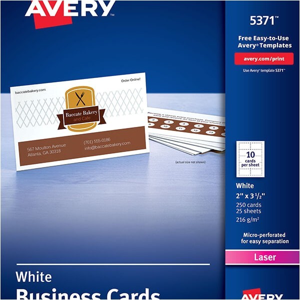 Avery Templates 5371 Business Cards Avery Business Cards for Laser Printers 5371 Avery