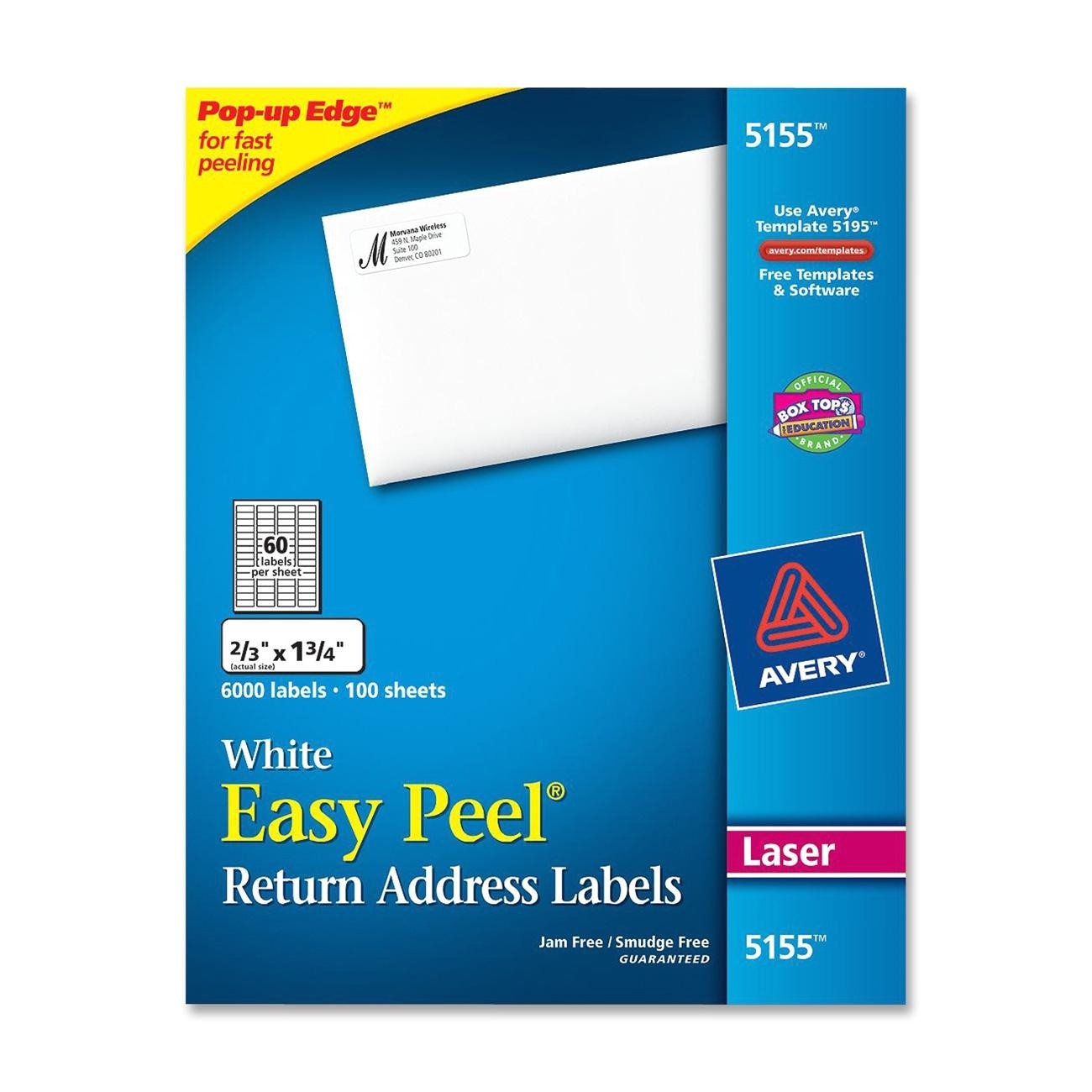 avery ave5155 easy peel return address label