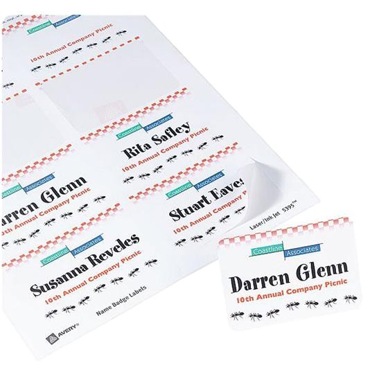 Avery White Adhesive Name Badges 8395 Template Avery 8395 White Adhesive Name Badges 2 1 3 X 3 3 8