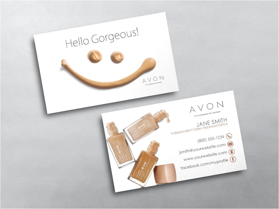 avon business cards