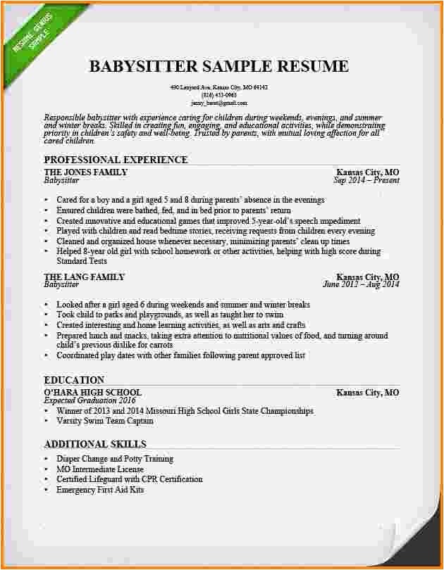 Babysitting Bio Resume Sample Babysitter Resume Sample Template Learnhowtoloseweight Net