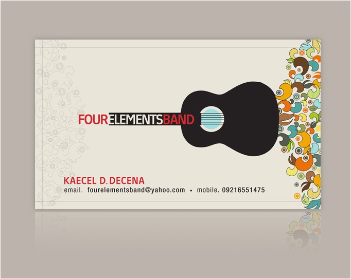 Band Business Card Template Four Elements Band Business Card 2007 by Nollzzju On