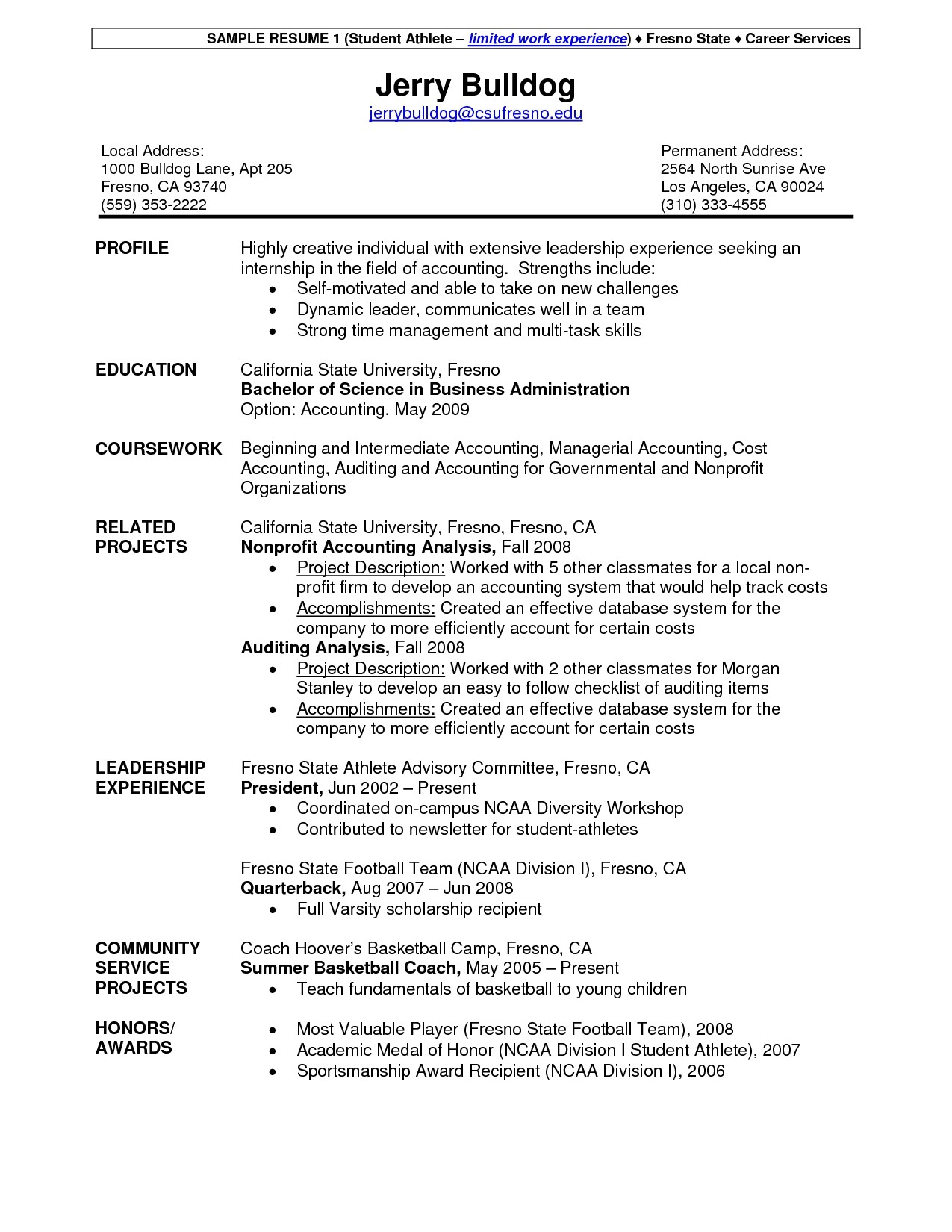 basketball resume template for player
