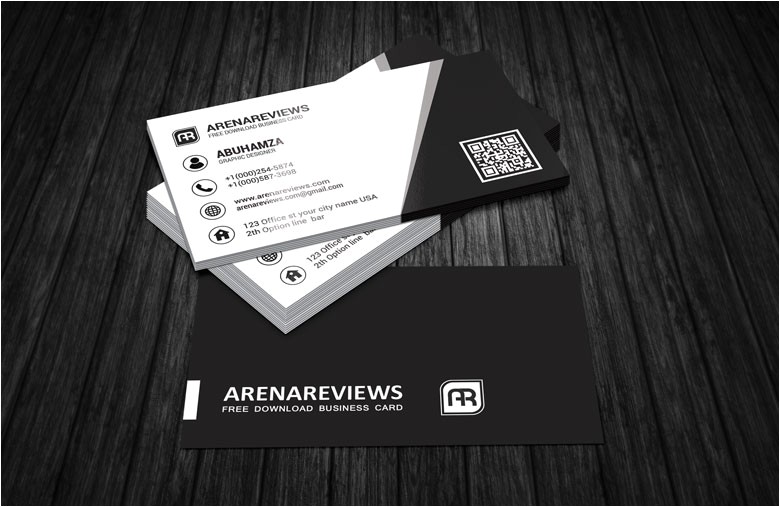 black white corporate business card template