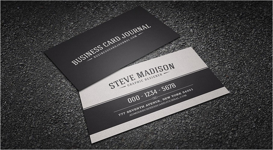 classic black white business card template download