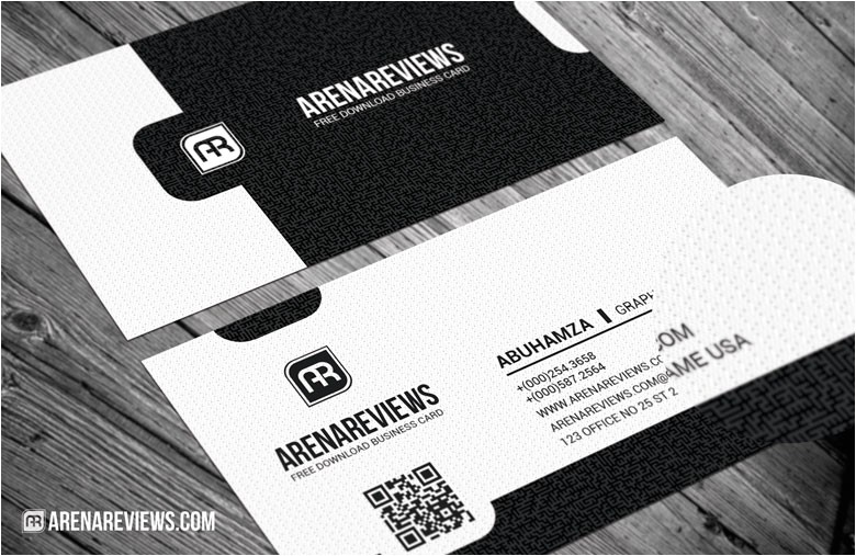 exquisite black white business card template