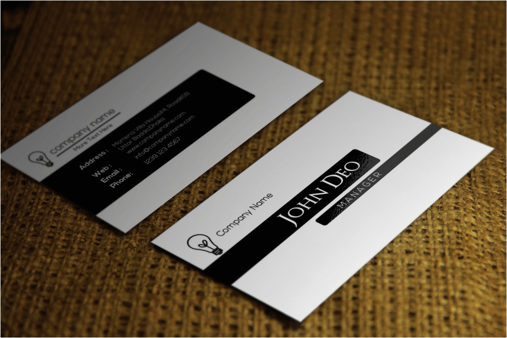 free black white business card template 17