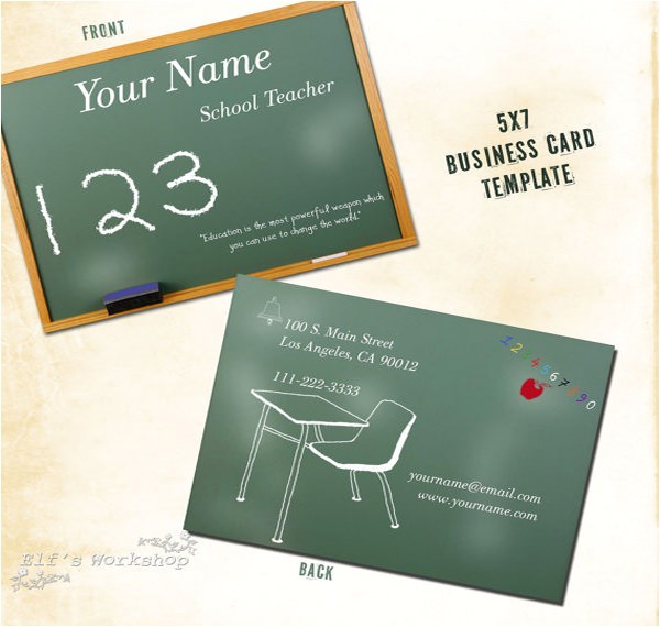 business cards for teachers tutors educators