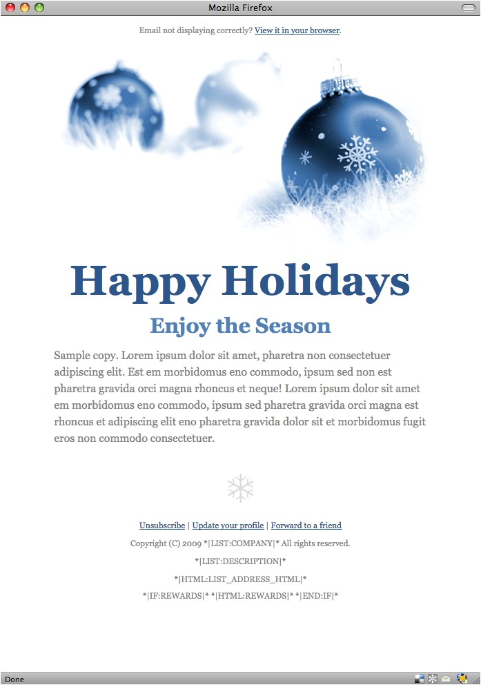 tips for beautiful holiday email templates with mailchimp
