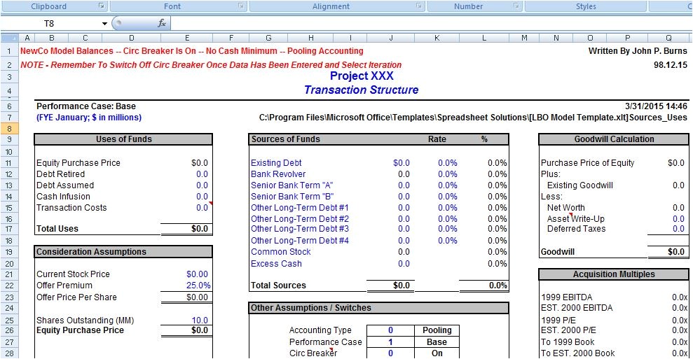 Business Plan Financial Template Excel Download